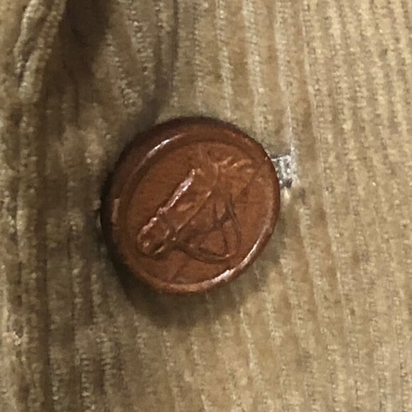 Vintage Larry Mahan Cowboy Corduroy Jacket Tan Western Blazer Horse Head Buttons - Picture 3 of 15